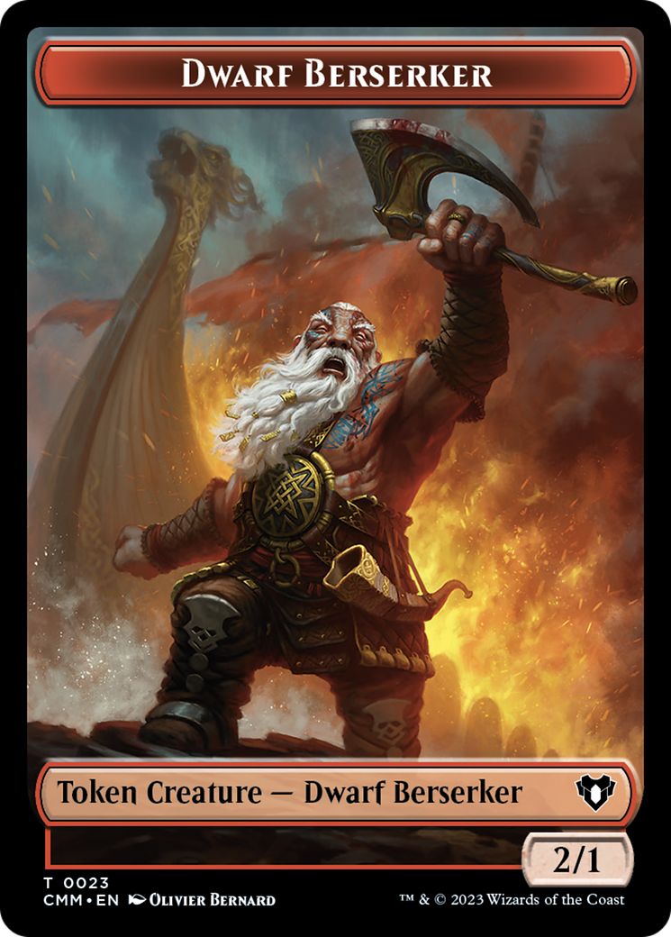 Dwarf Berserker Token [Commander Masters Tokens] | Fandemonia Ltd