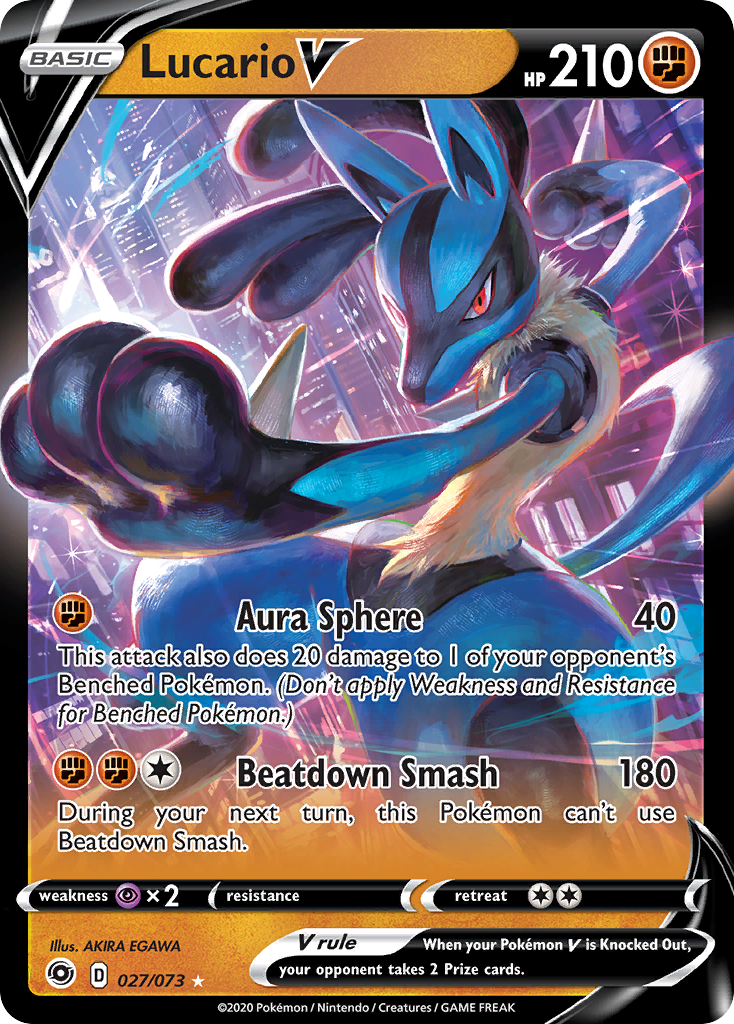 Lucario V (027/073) [Sword & Shield: Champion's Path] | Fandemonia Ltd