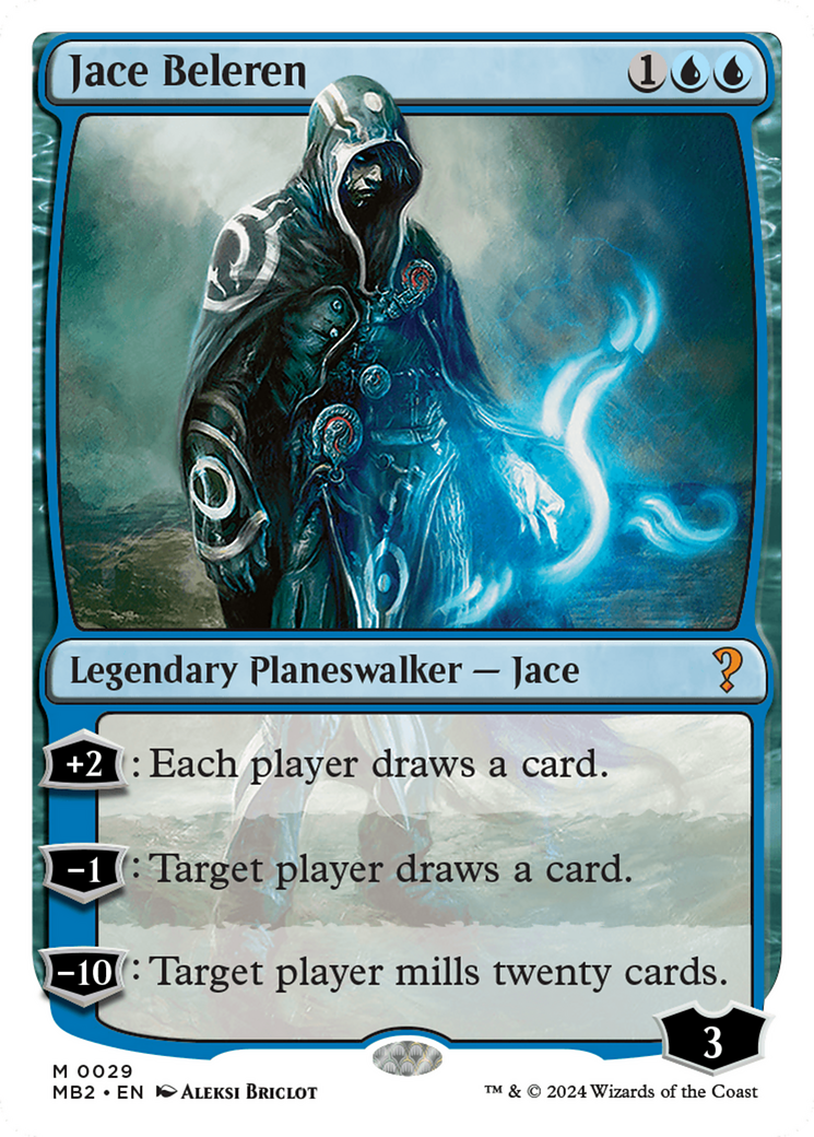 Jace Beleren (White Border) [Mystery Booster 2] | Fandemonia Ltd