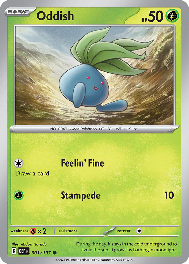 Oddish (001/197) [Scarlet & Violet: Obsidian Flames] | Fandemonia Ltd