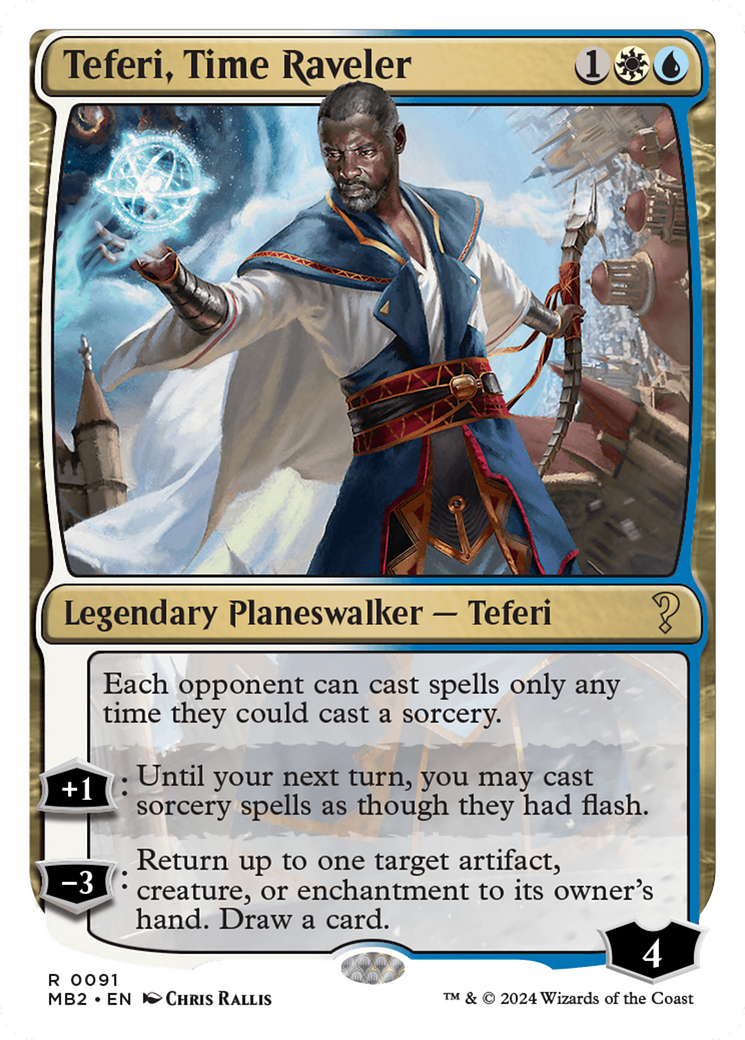 Teferi, Time Raveler (White Border) [Mystery Booster 2] | Fandemonia Ltd