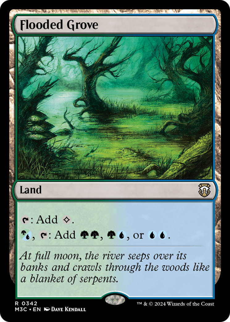 Flooded Grove (Ripple Foil) [Modern Horizons 3 Commander] | Fandemonia Ltd