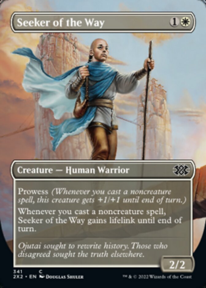 Seeker of the Way (Borderless Alternate Art) [Double Masters 2022] | Fandemonia Ltd