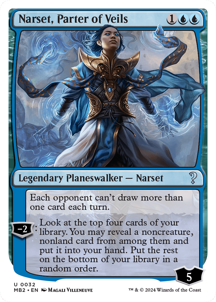 Narset, Parter of Veils (White Border) [Mystery Booster 2] | Fandemonia Ltd