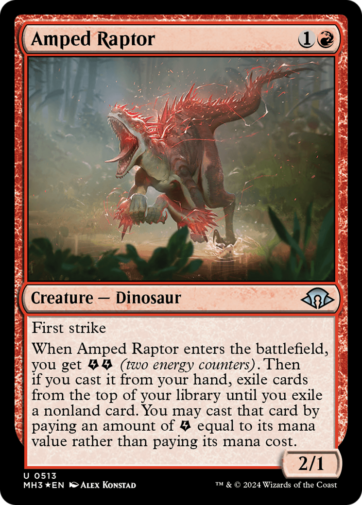 Amped Raptor (Ripple Foil) [Modern Horizons 3] | Fandemonia Ltd