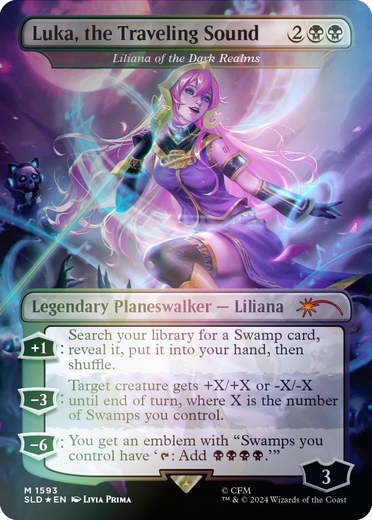 Luka, the Traveling Sound - Liliana of the Dark Realms (Rainbow Foil) [Secret Lair Drop Series] | Fandemonia Ltd