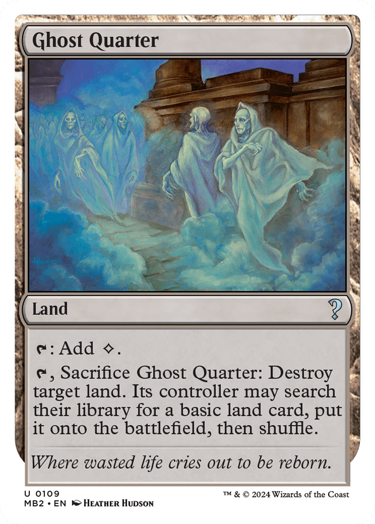 Ghost Quarter (White Border) [Mystery Booster 2] | Fandemonia Ltd