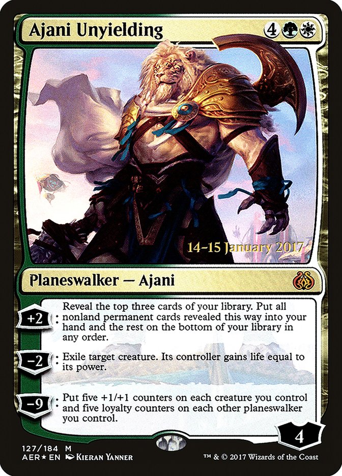 Ajani Unyielding [Aether Revolt Prerelease Promos] | Fandemonia Ltd