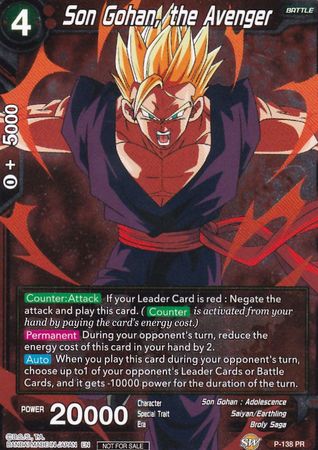 Son Gohan, the Avenger (P-138) [Promotion Cards] | Fandemonia Ltd