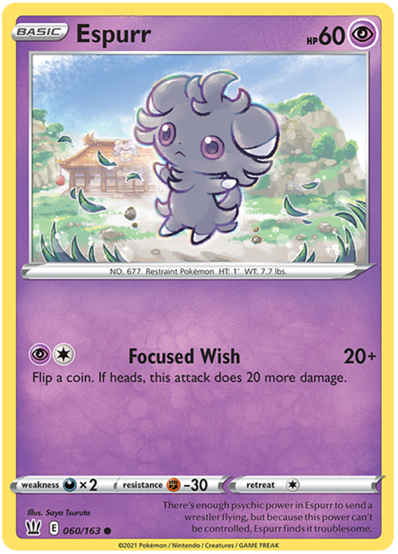 Espurr (060/163) [Sword & Shield: Battle Styles] | Fandemonia Ltd