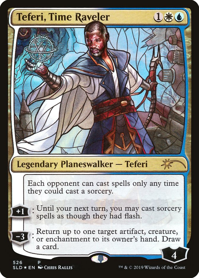 Teferi, Time Raveler (Stained Glass) [Secret Lair Drop Promos] | Fandemonia Ltd