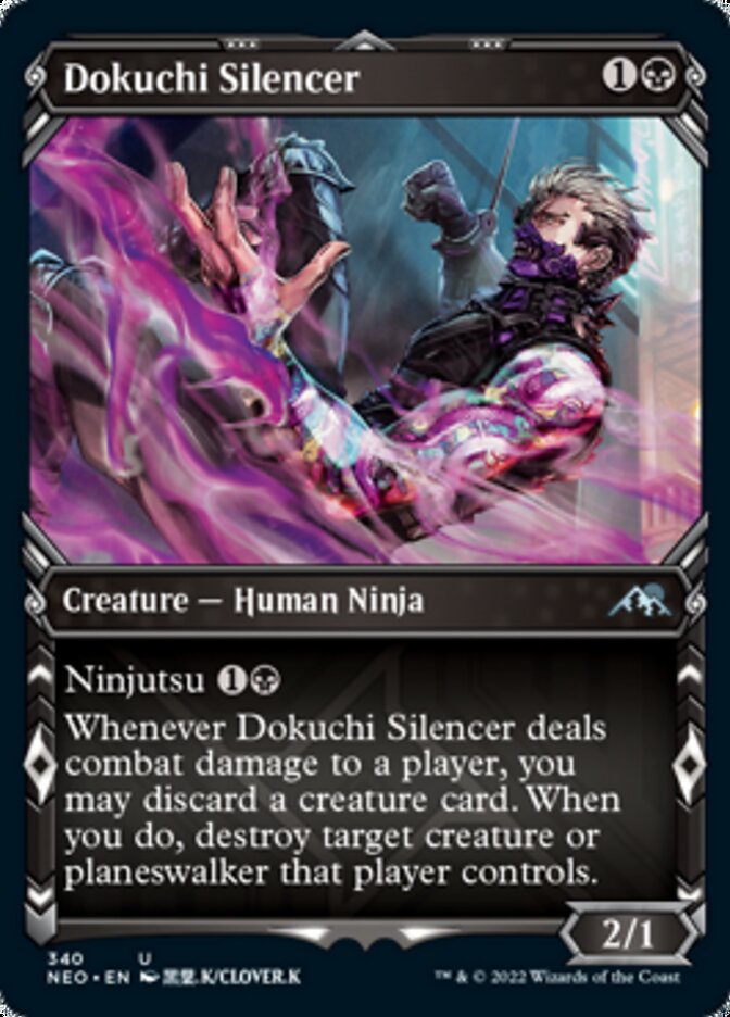 Dokuchi Silencer (Showcase Ninja) [Kamigawa: Neon Dynasty] | Fandemonia Ltd