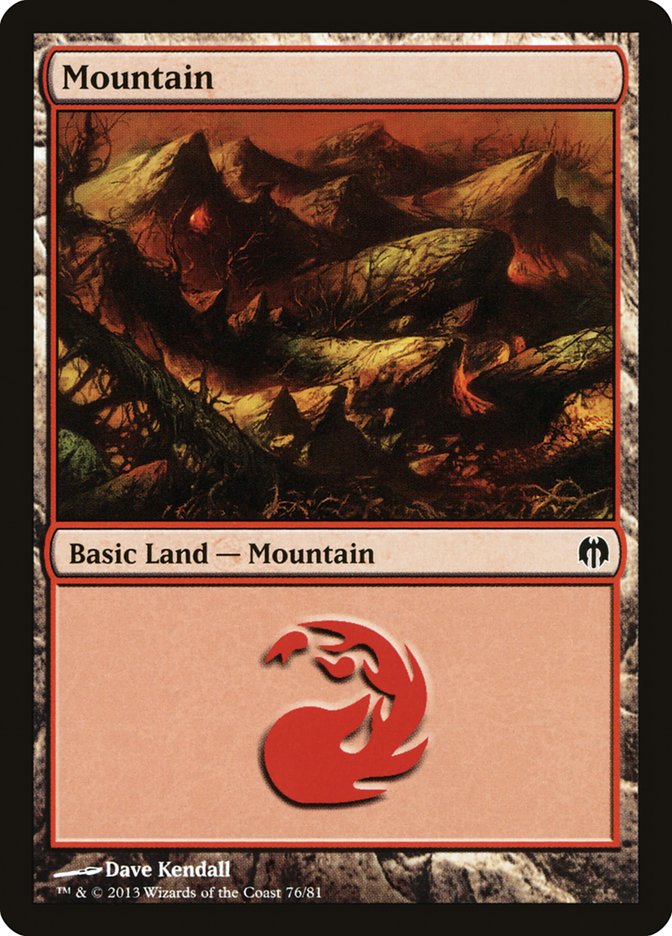 Mountain (76) [Duel Decks: Heroes vs. Monsters] | Fandemonia Ltd