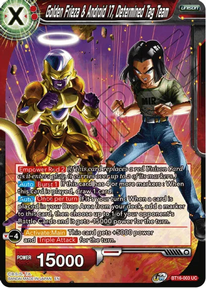 Golden Frieza & Android 17, Determined Tag Team (BT16-003) [Realm of the Gods] | Fandemonia Ltd