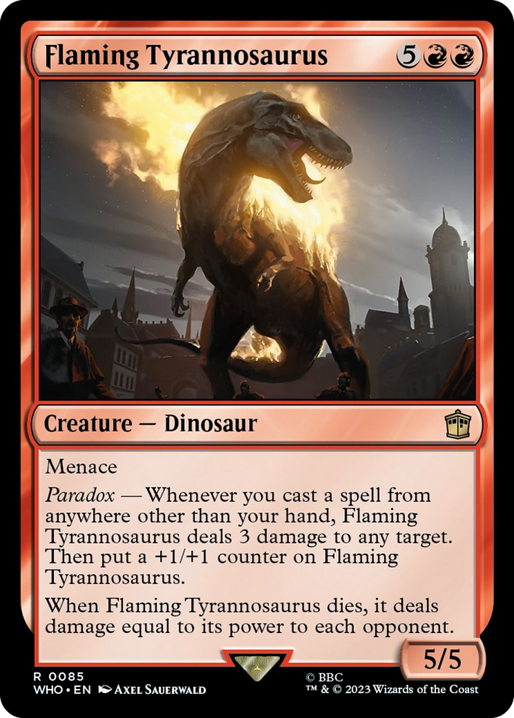 Flaming Tyrannosaurus [Doctor Who] | Fandemonia Ltd