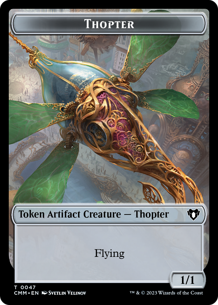 Thopter // Elemental (0025) Double-Sided Token [Commander Masters Tokens] | Fandemonia Ltd