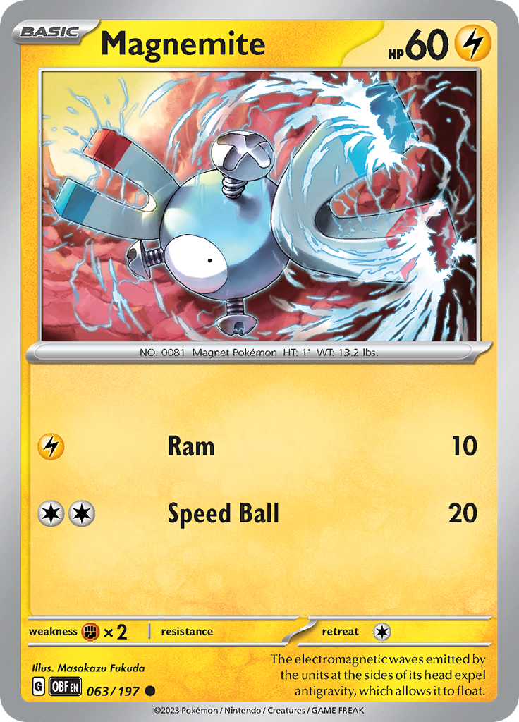 Magnemite (063/197) [Scarlet & Violet: Obsidian Flames] | Fandemonia Ltd