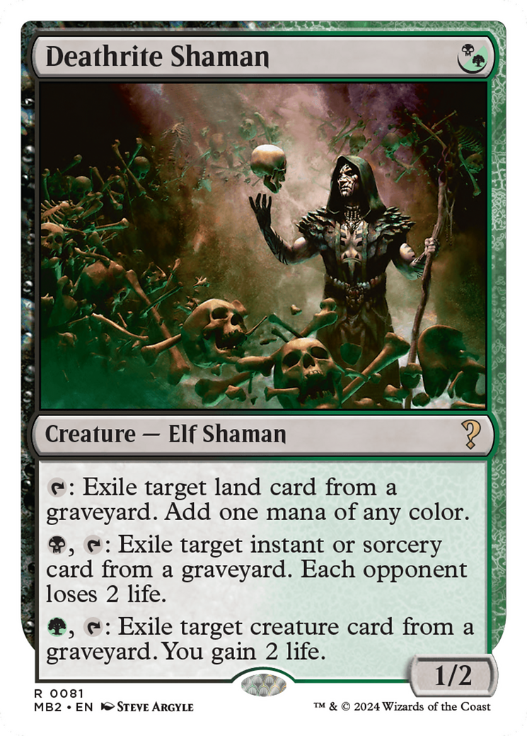 Deathrite Shaman (White Border) [Mystery Booster 2] | Fandemonia Ltd