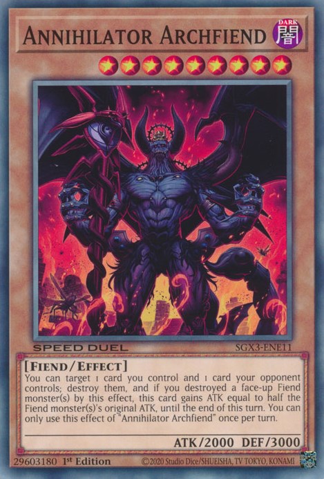 Annihilator Archfiend [SGX3-ENE11] Common | Fandemonia Ltd