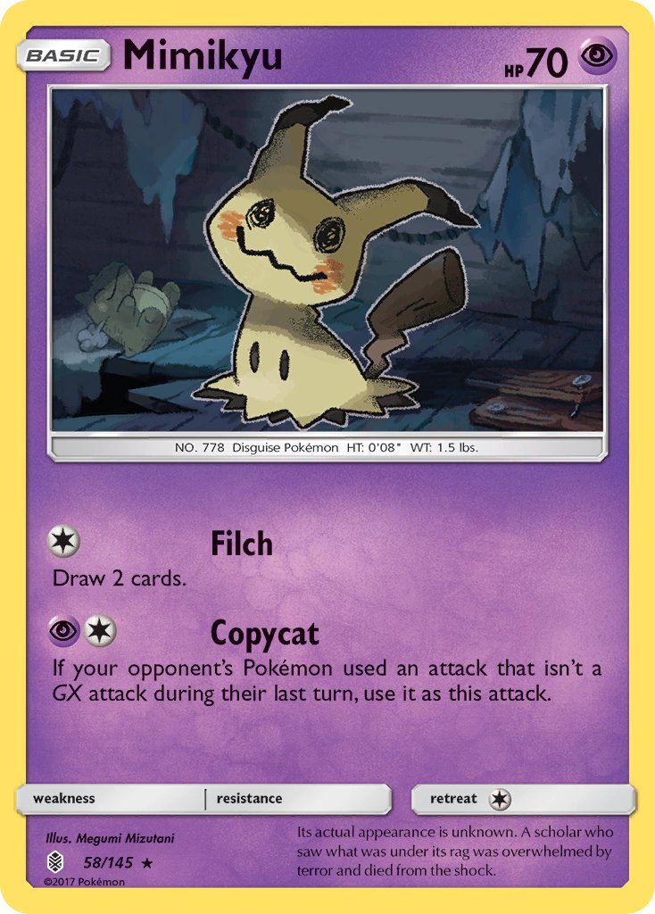 Mimikyu (58/145) (Theme Deck Exclusive) [Sun & Moon: Guardians Rising] | Fandemonia Ltd