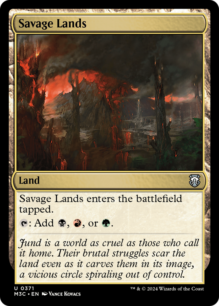 Savage Lands (Ripple Foil) [Modern Horizons 3 Commander] | Fandemonia Ltd