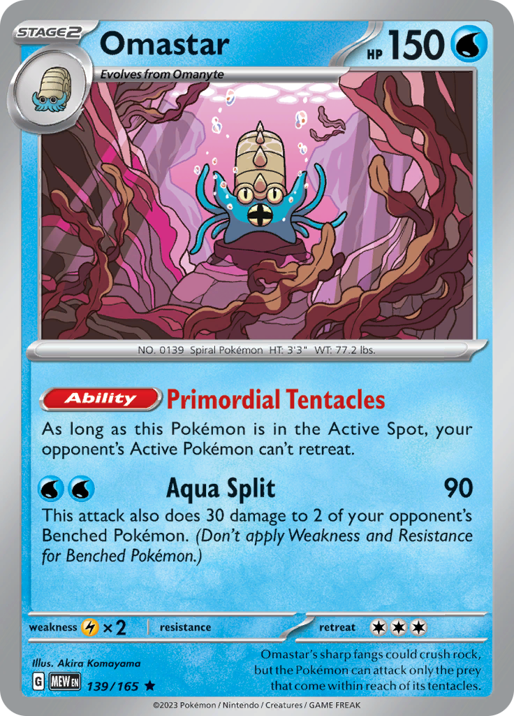 Omastar (139/165) [Scarlet & Violet 151] | Fandemonia Ltd