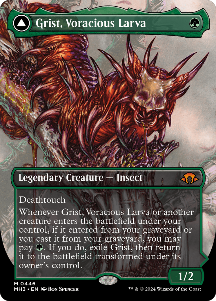 Grist, Voracious Larva // Grist, the Plague Swarm (Borderless) [Modern Horizons 3] | Fandemonia Ltd