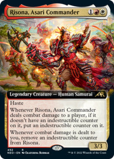 Risona, Asari Commander (Extended Art) [Kamigawa: Neon Dynasty] | Fandemonia Ltd