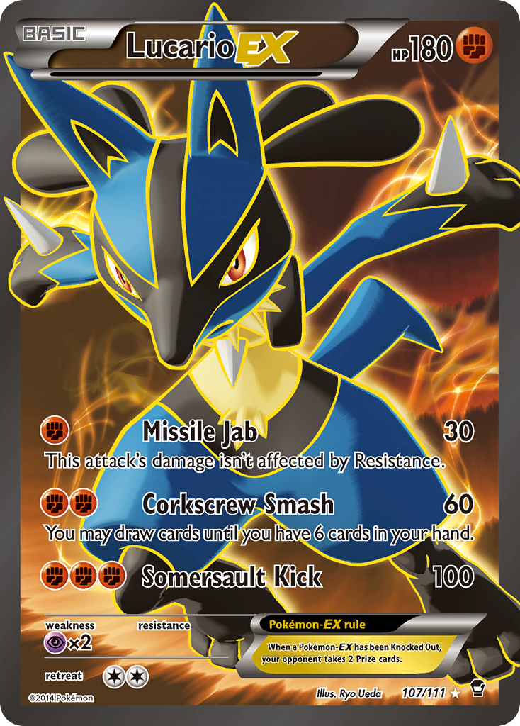 Lucario EX (107/111) [XY: Furious Fists] | Fandemonia Ltd