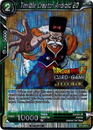 Terrible Creator Android 20 (BT2-093) [Judge Promotion Cards] | Fandemonia Ltd