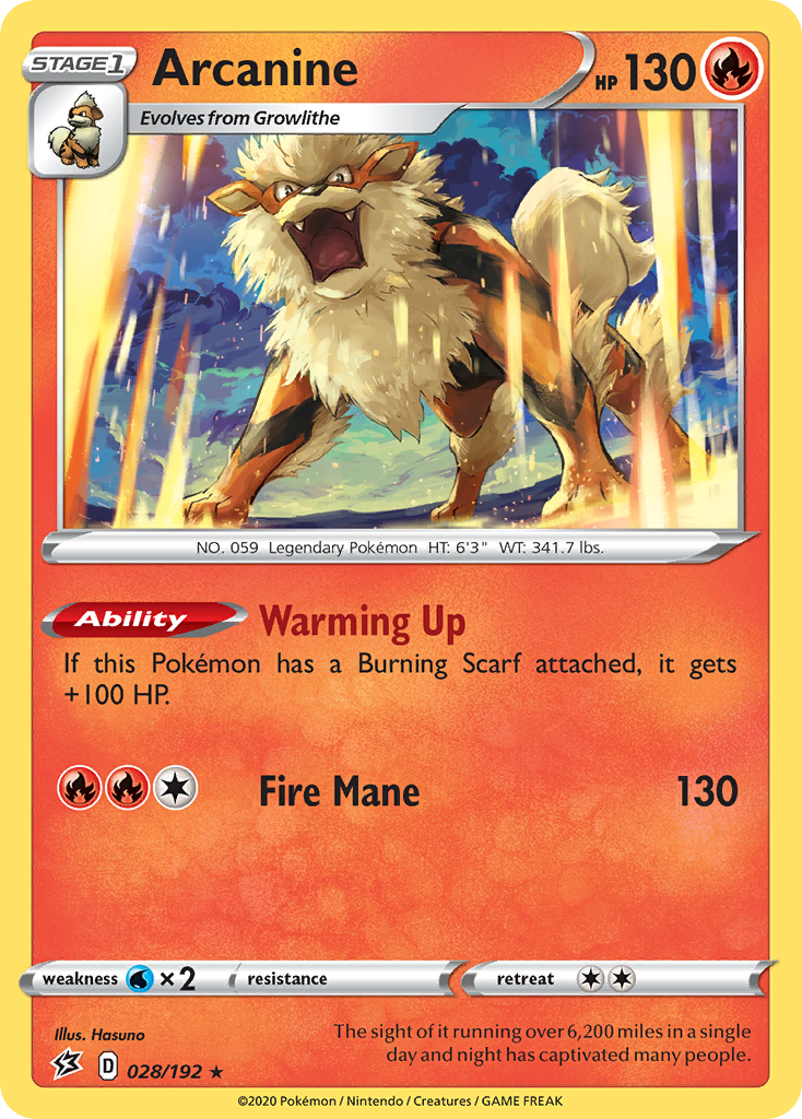 Arcanine (028/192) [Sword & Shield: Rebel Clash] | Fandemonia Ltd