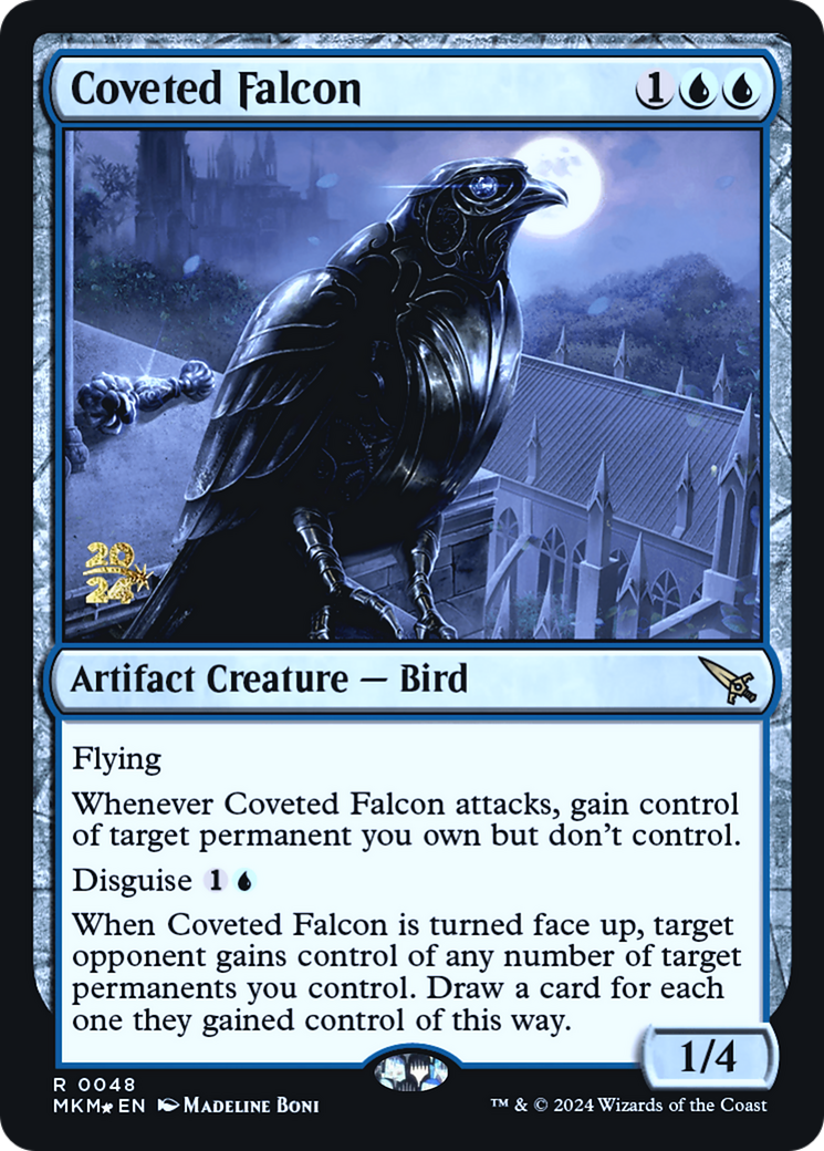 Coveted Falcon [Murders at Karlov Manor Prerelease Promos] | Fandemonia Ltd