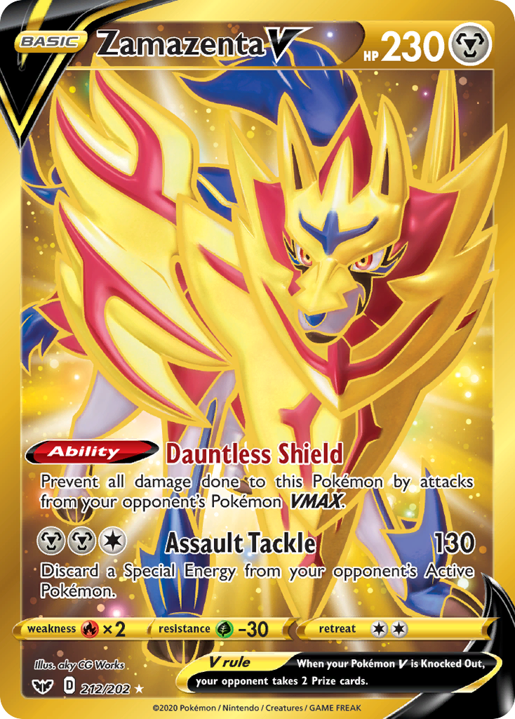 Zamazenta V (212/202) [Sword & Shield: Base Set] | Fandemonia Ltd