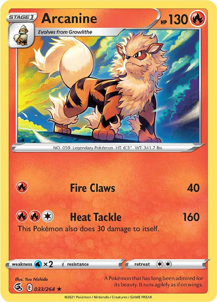 Arcanine (033/264) [Sword & Shield: Fusion Strike] | Fandemonia Ltd