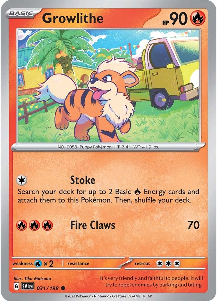 Growlithe (031/198) [Scarlet & Violet: Base Set] | Fandemonia Ltd