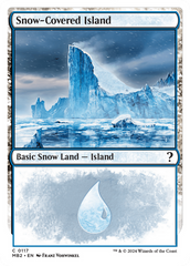 Snow-Covered Island (White Border) [Mystery Booster 2] | Fandemonia Ltd