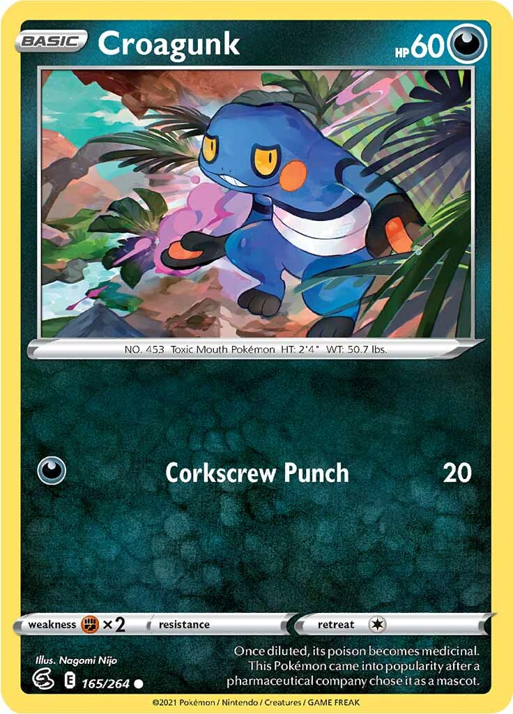 Croagunk (165/264) [Sword & Shield: Fusion Strike] | Fandemonia Ltd