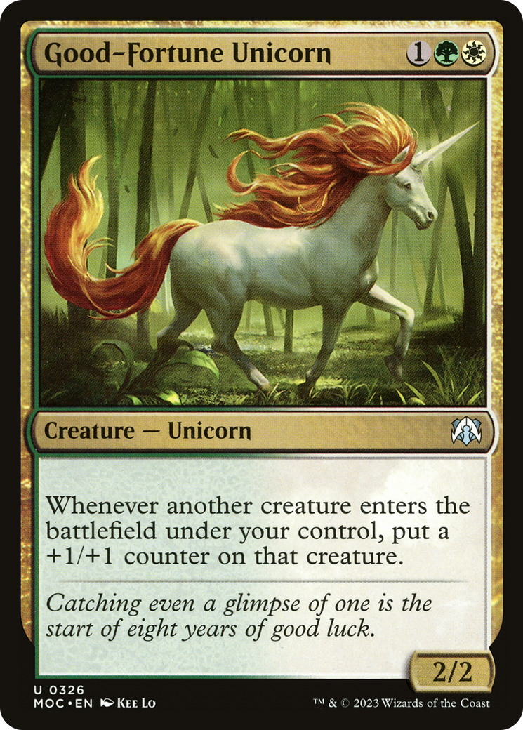 Good-Fortune Unicorn [March of the Machine Commander] | Fandemonia Ltd