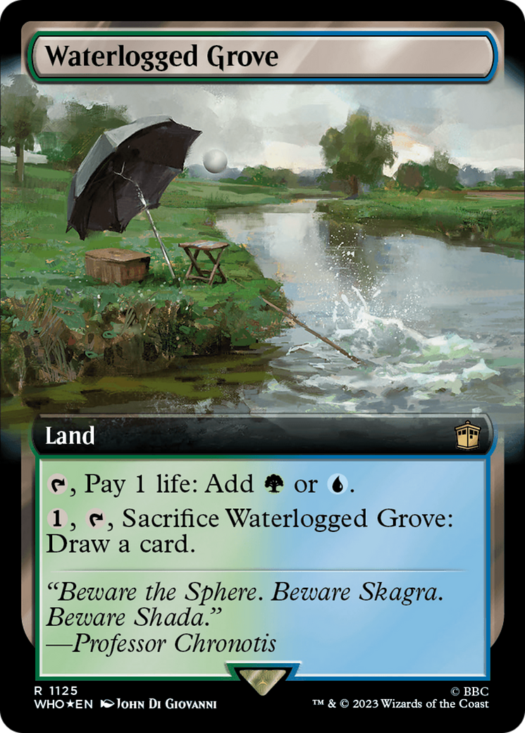 Waterlogged Grove (Extended Art) (Surge Foil) [Doctor Who] | Fandemonia Ltd