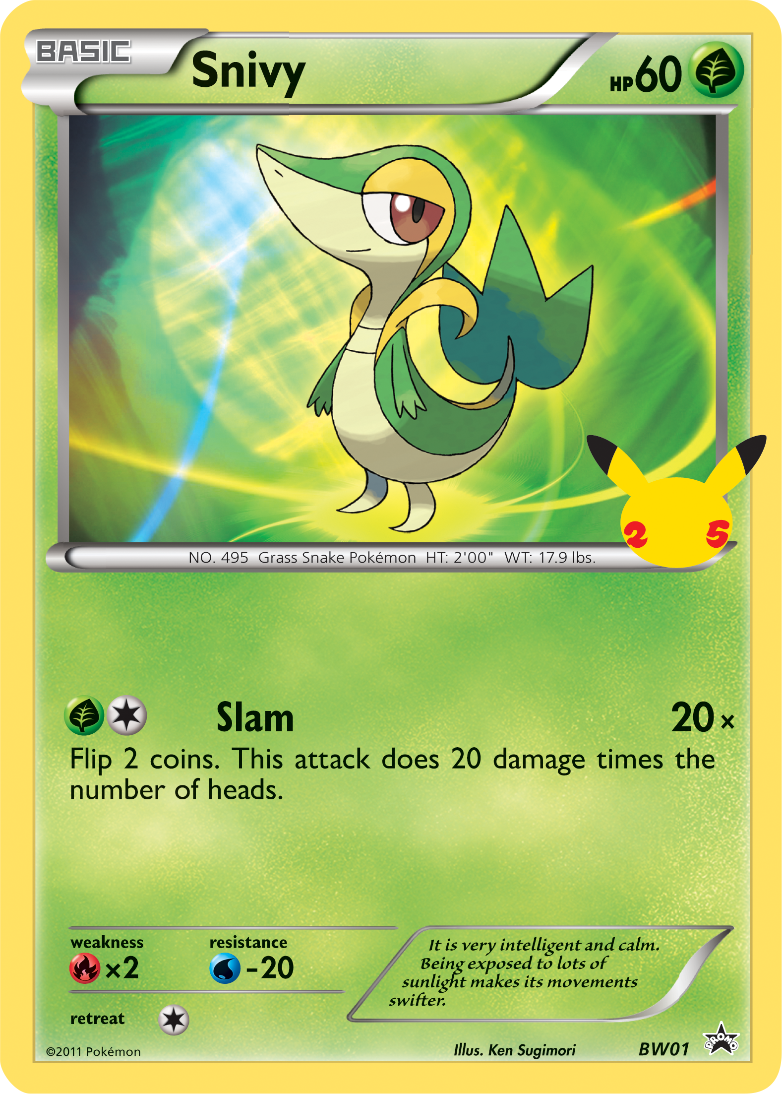 Snivy (BW01) (Jumbo Card) [First Partner Pack] | Fandemonia Ltd