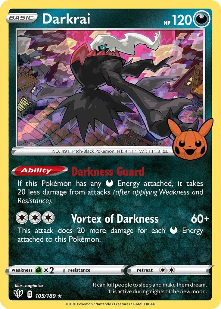 Darkrai (105/189) [Trick or Trade] | Fandemonia Ltd