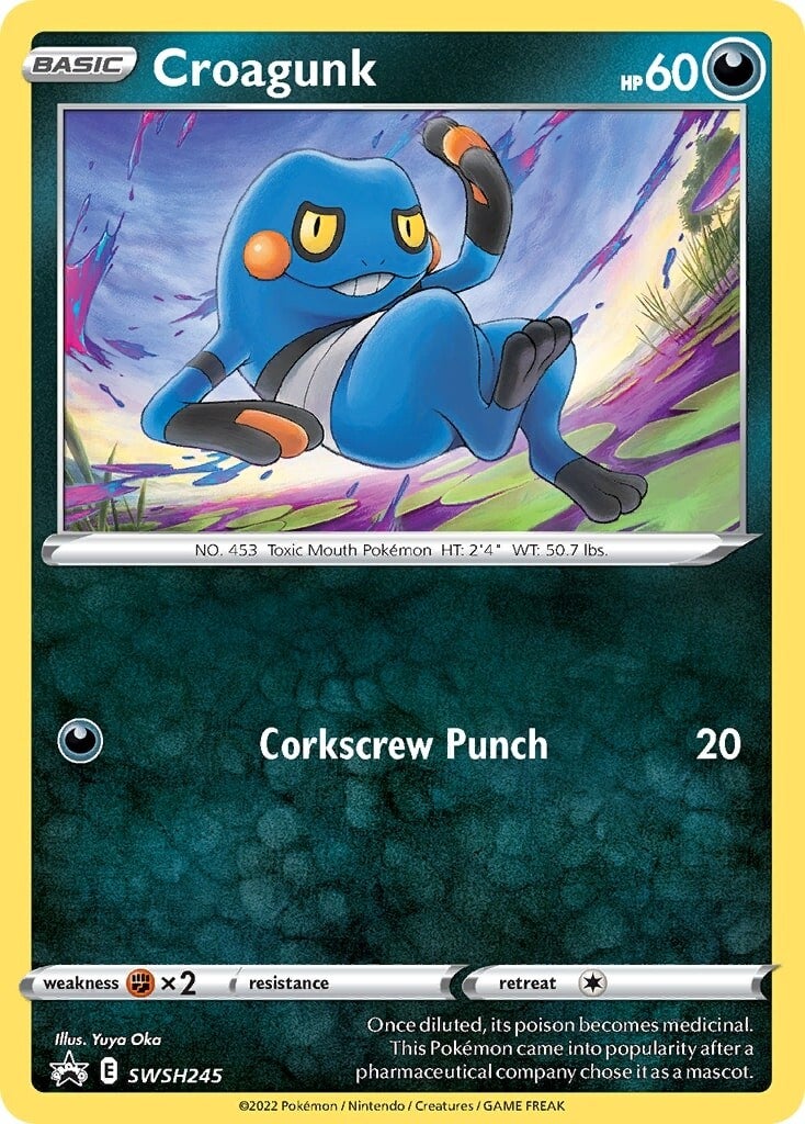 Croagunk (SWSH245) [Sword & Shield: Black Star Promos] | Fandemonia Ltd