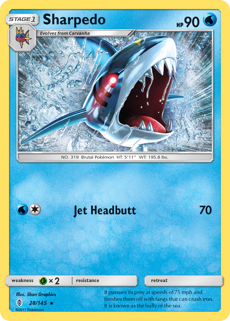 Sharpedo (28/145) [Sun & Moon: Guardians Rising] | Fandemonia Ltd