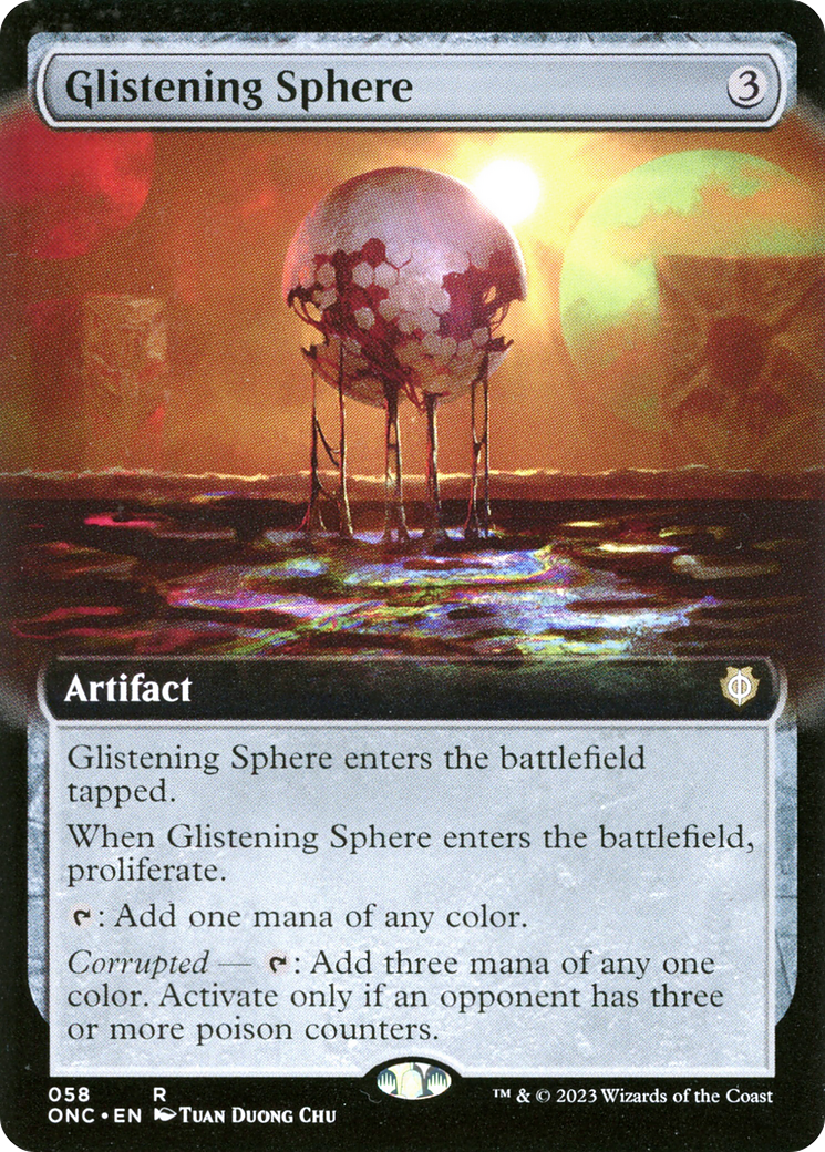 Glistening Sphere (Extended Art) [Phyrexia: All Will Be One Commander] | Fandemonia Ltd