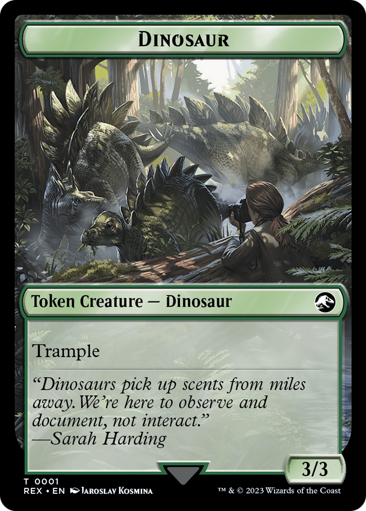 Copy // Dinosaur (0001) Double-Sided Token [The Lost Caverns of Ixalan Tokens] | Fandemonia Ltd