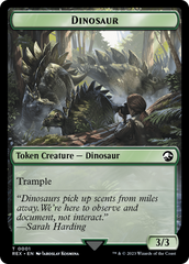 Fungus Dinosaur // Dinosaur (0001) Double-Sided Token [The Lost Caverns of Ixalan Tokens] | Fandemonia Ltd