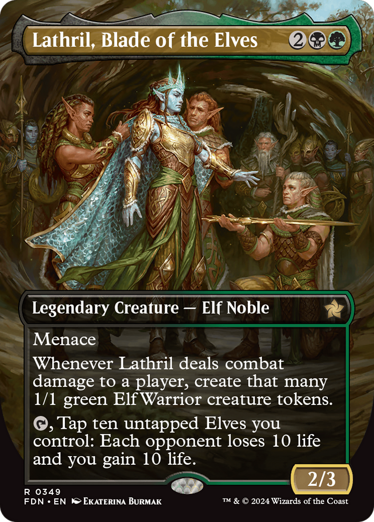 Lathril, Blade of the Elves (Borderless) [Foundations] | Fandemonia Ltd