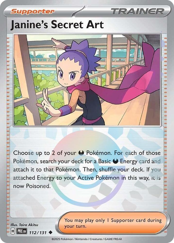 Janine's Secret Art (112/131) (Poke Ball Pattern) [Scarlet & Violet: Prismatic Evolutions] | Fandemonia Ltd