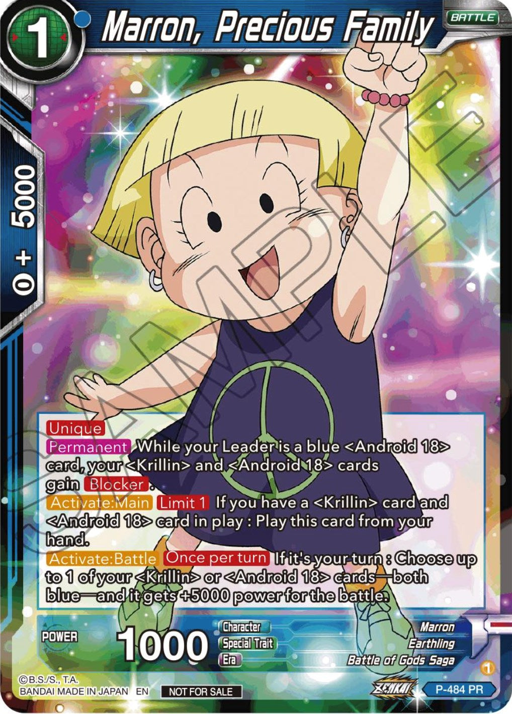 Marron, Precious Family (Zenkai Series Tournament Pack Vol.3) (P-484) [Tournament Promotion Cards] | Fandemonia Ltd