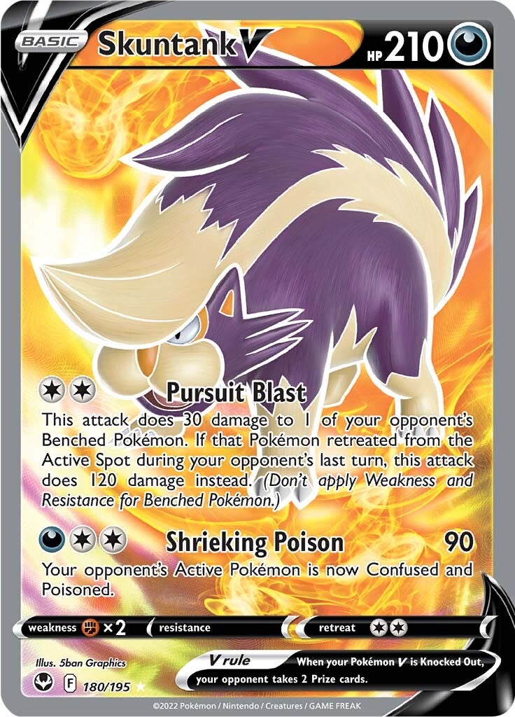 Skuntank V (180/195) [Sword & Shield: Silver Tempest] | Fandemonia Ltd